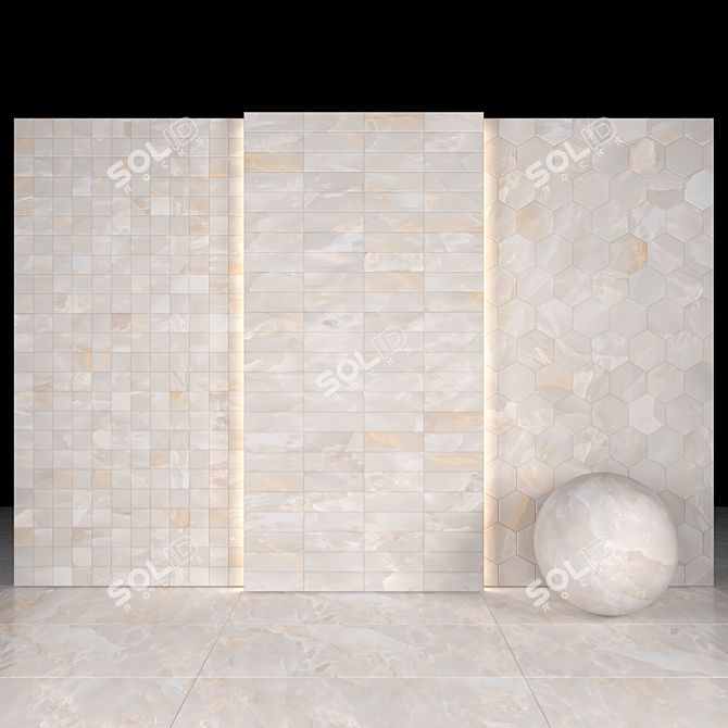 Elegant Karen White Marble: 8 Textured Options 3D model image 3