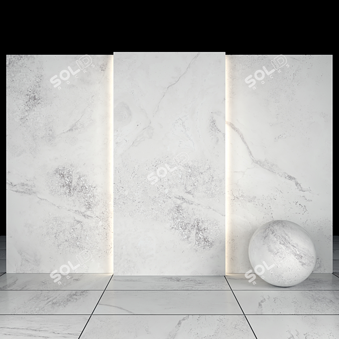 Kolomb Light Marble: Stunning Versatile Tiles 3D model image 1