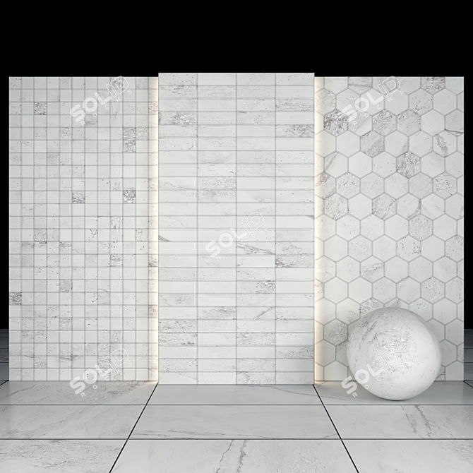 Kolomb Light Marble: Stunning Versatile Tiles 3D model image 3