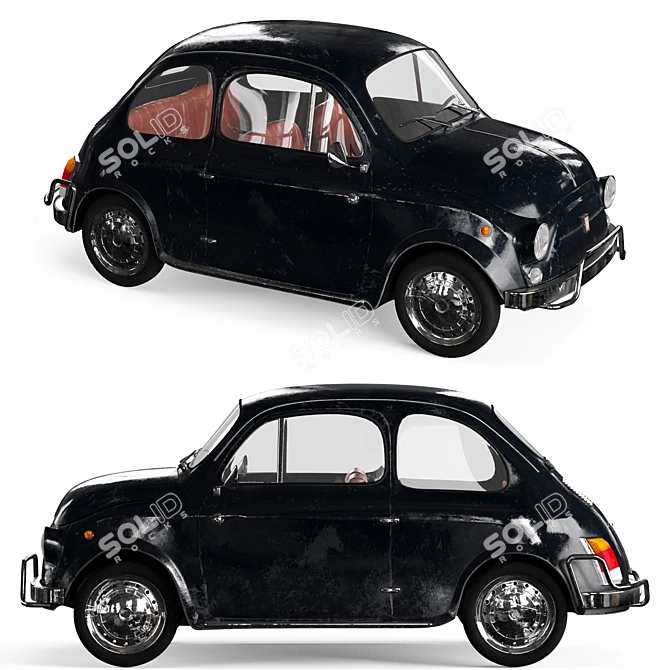 Vintage Fiat 500 Replica 3D model image 2