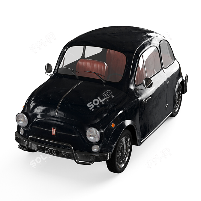 Vintage Fiat 500 Replica 3D model image 4