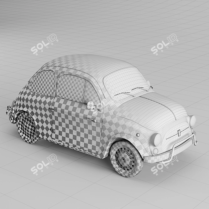 Vintage Fiat 500 Replica 3D model image 5