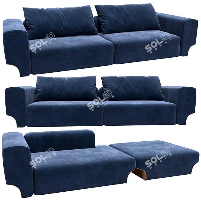 Luxurious Visionnaire Sofa Douglas 3D model image 1