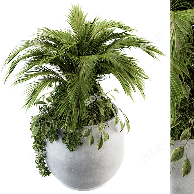 Tropical Oasis: Palm Bush Set 3D model image 1