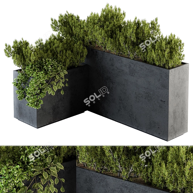 Lush Greenery: Outdoor Plants Set 3D model image 1
