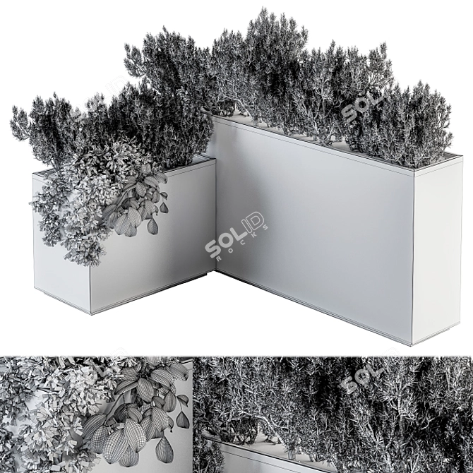 Lush Greenery: Outdoor Plants Set 3D model image 4