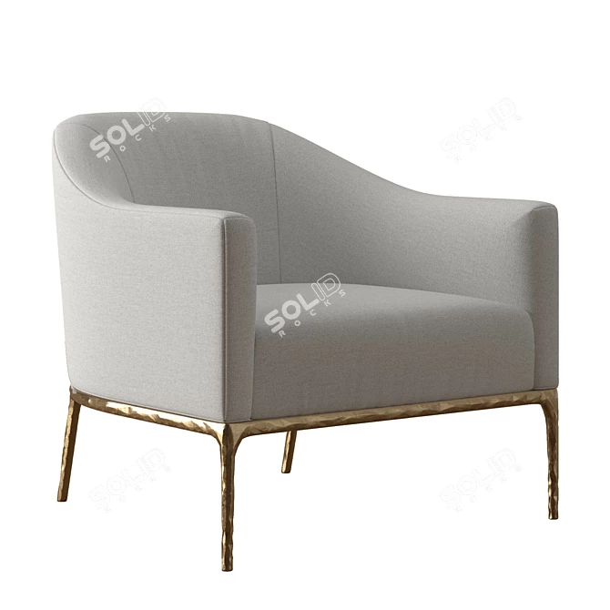 RH Thaddeus Barrelback Chair 3D model image 4
