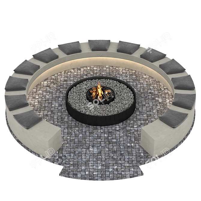 Firestone Outdoor Fireplace 3D model image 4