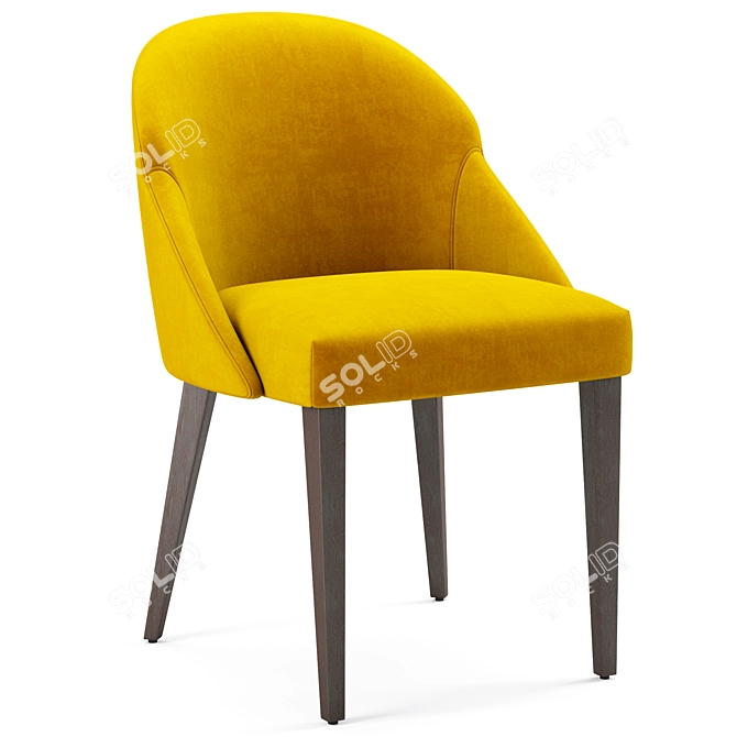 Elegant Paris Side Chair 3D model image 1