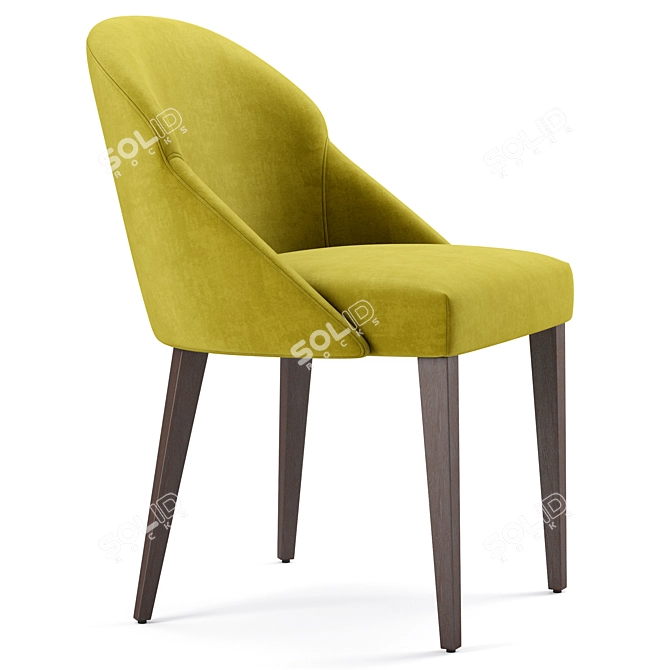 Elegant Paris Side Chair 3D model image 4
