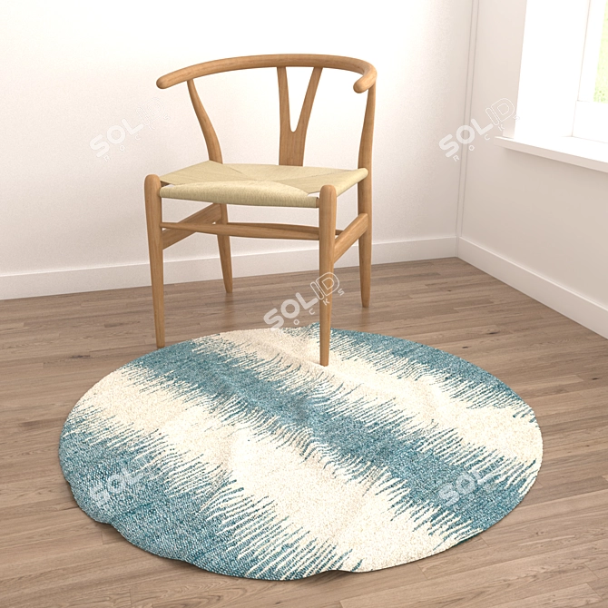 Versatile Round Carpets Set 3D model image 4