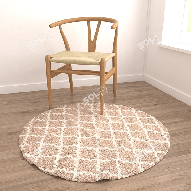 Round Carpet Set with Variations 3D model image 4