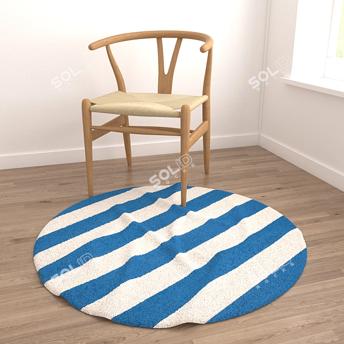 Round Carpets Set: Versatile and Realistic 3D model image 4