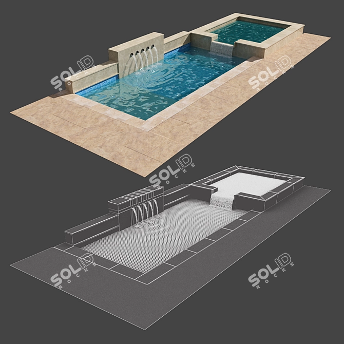 Professional 3D Pool Design Bundle 3D model image 3