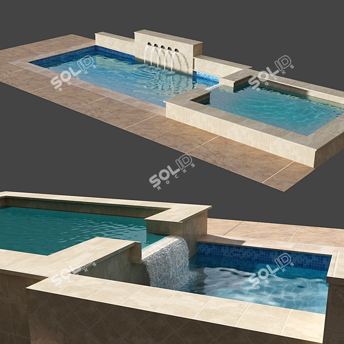 Professional 3D Pool Design Bundle 3D model image 4