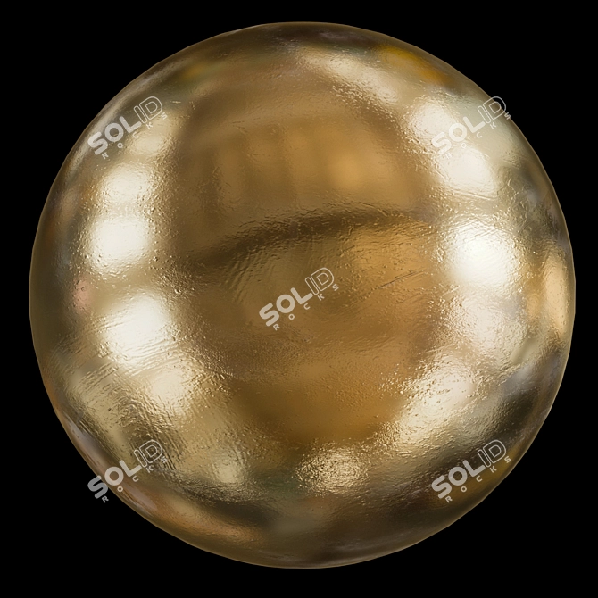 Shimmering Gold Metal 3D model image 2