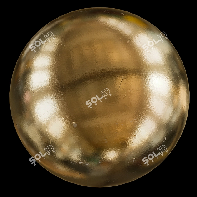 Shimmering Gold Metal 3D model image 5