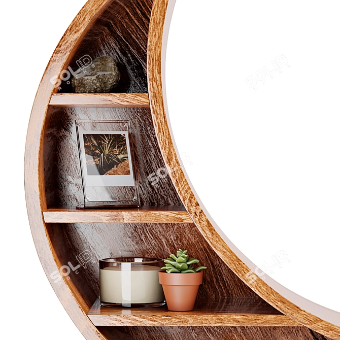 Lunar Wall Shelf - Stylish and Functional 3D model image 4