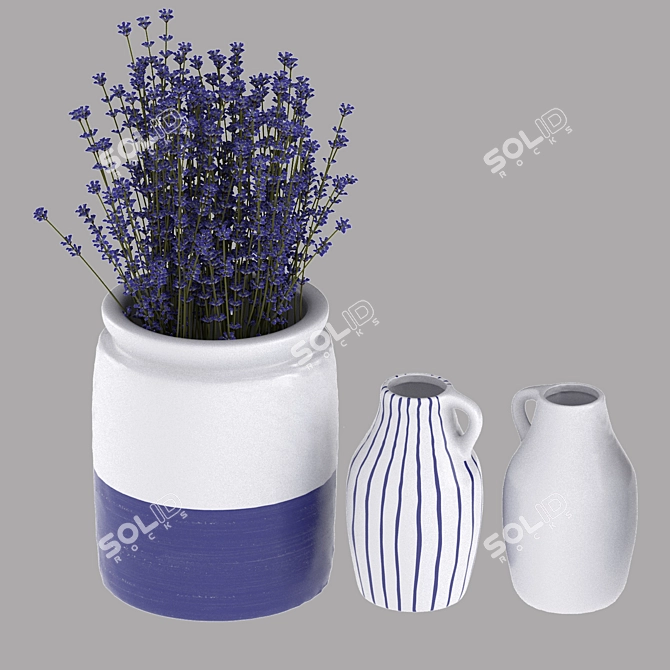 Elegant Ceramic Vase: GODTAGBAR 3D model image 1