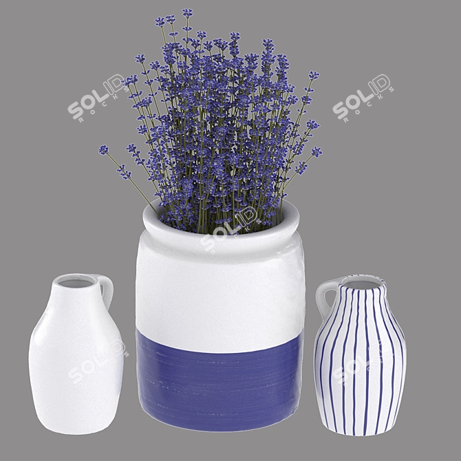 Elegant Ceramic Vase: GODTAGBAR 3D model image 2