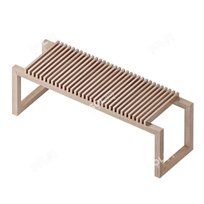 Versatile Teak Bench: Indoors & Outdoors 3D model image 2