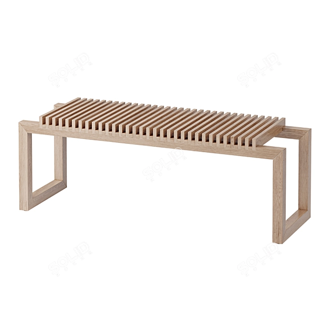 Versatile Teak Bench: Indoors & Outdoors 3D model image 3