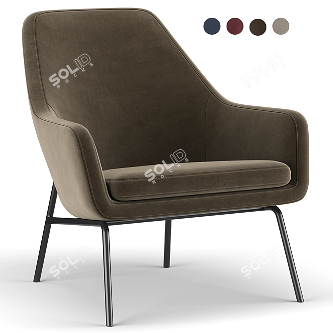 MoDRN Coastal Accent Chair 3D model image 1