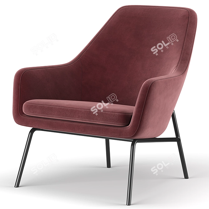 MoDRN Coastal Accent Chair 3D model image 4