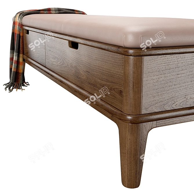 Grove Bench: Elegant and Functional 3D model image 2