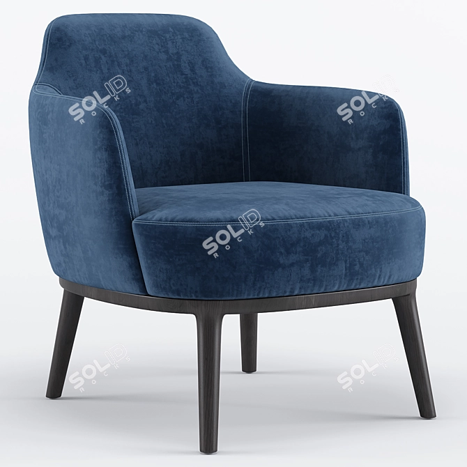 Elegant Lucylle Armchair by Lema 3D model image 1