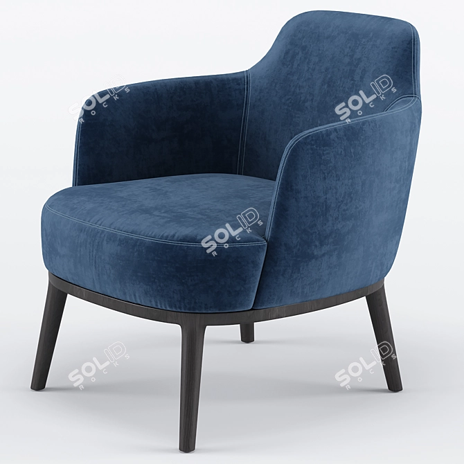 Elegant Lucylle Armchair by Lema 3D model image 2