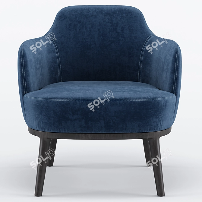 Elegant Lucylle Armchair by Lema 3D model image 3