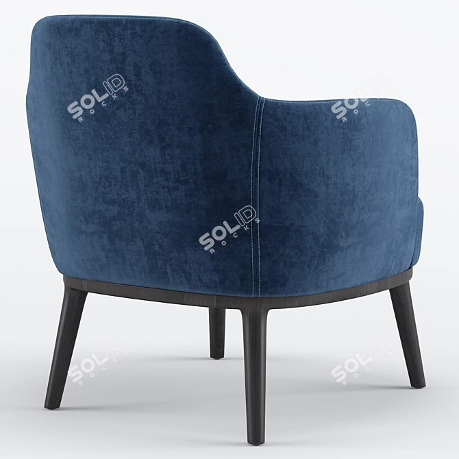 Elegant Lucylle Armchair by Lema 3D model image 4