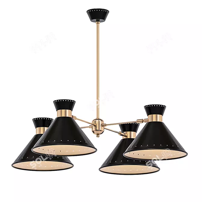 Elegant TOM Chandelier 3D model image 1