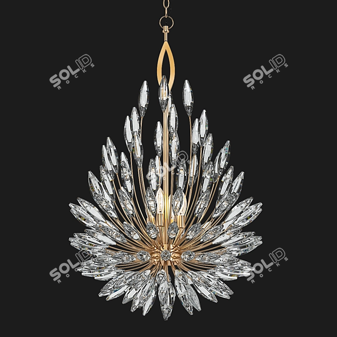 Lily Buds 3: Elegant Sputnik Chandelier 3D model image 1