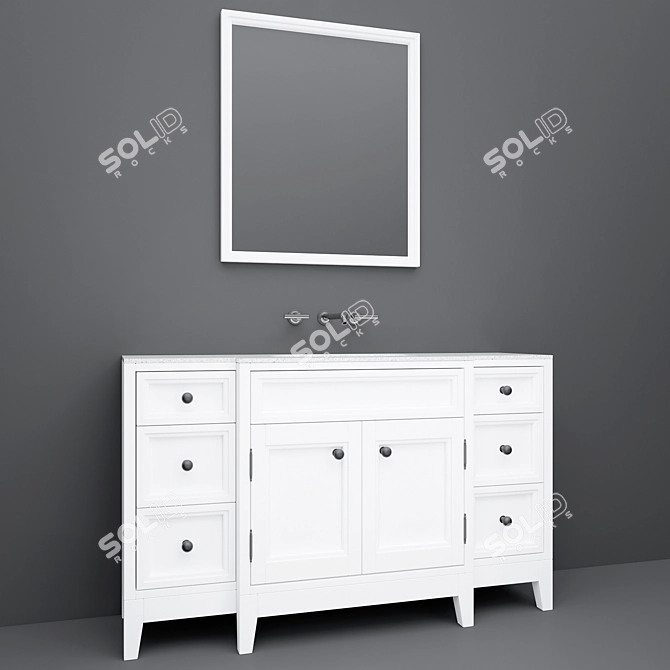 Modern DANTONE Vanity Set 3D model image 2