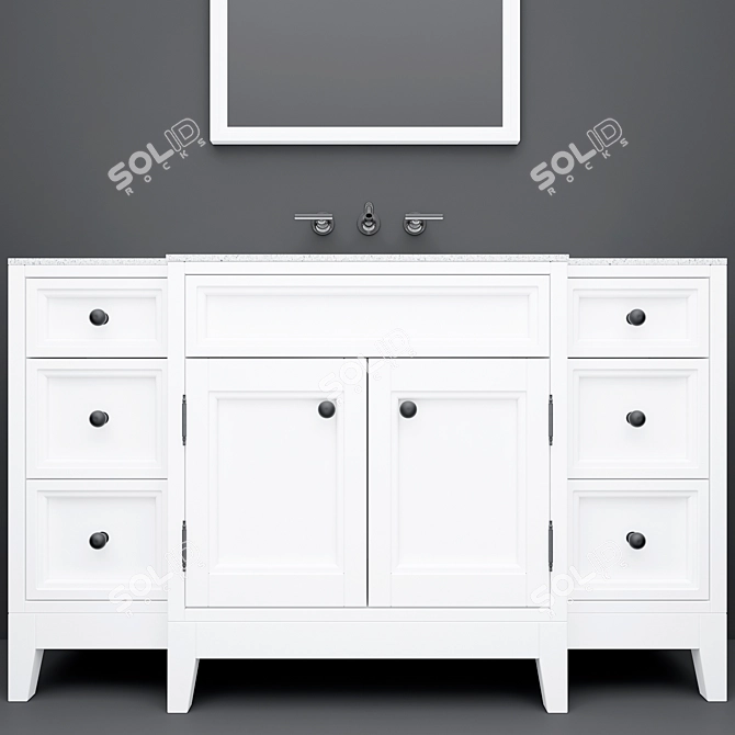 Modern DANTONE Vanity Set 3D model image 3