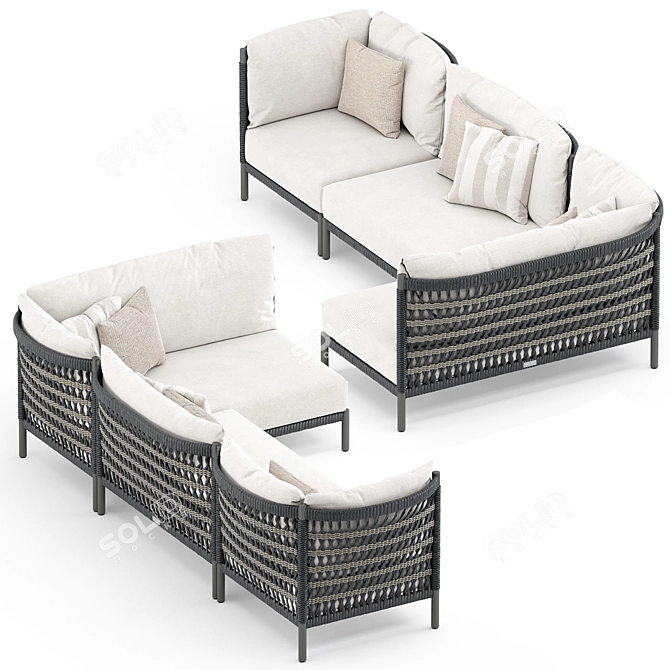 Anatra Collection: Stylish Modular Set 3D model image 3