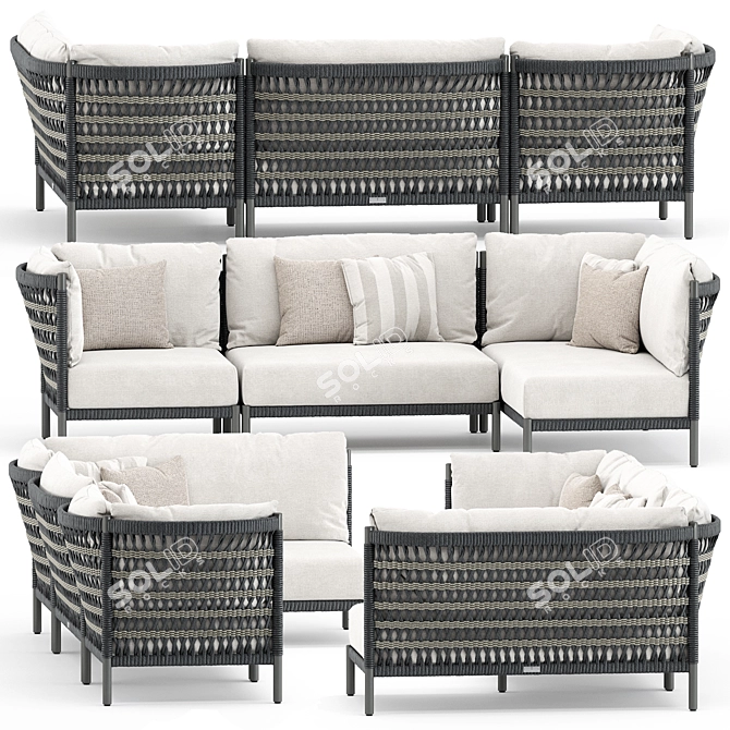 Anatra Collection: Stylish Modular Set 3D model image 4