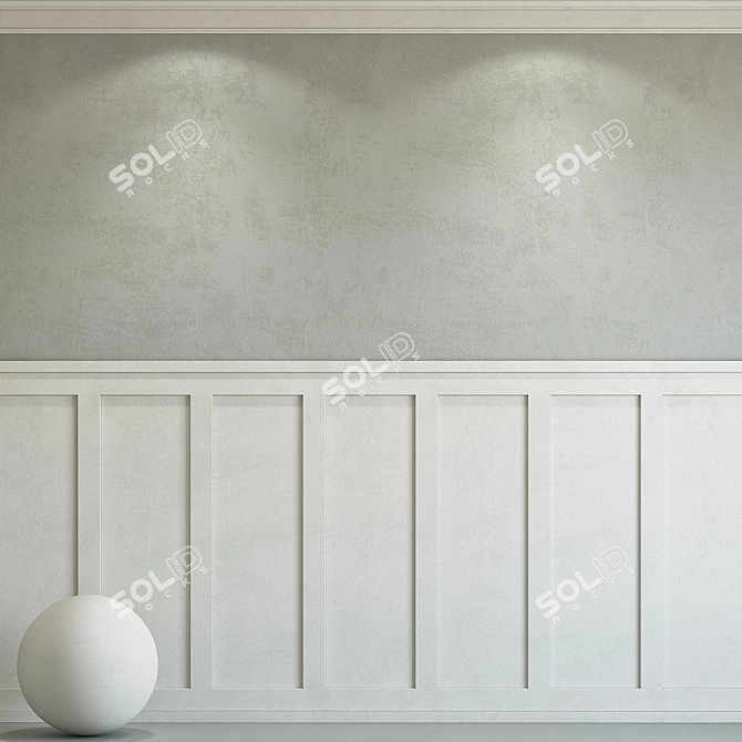 Eider White Decorative Plaster 3D model image 1