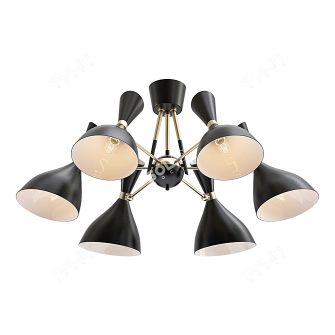 Elegant Rasto Ceiling Chandelier 3D model image 1