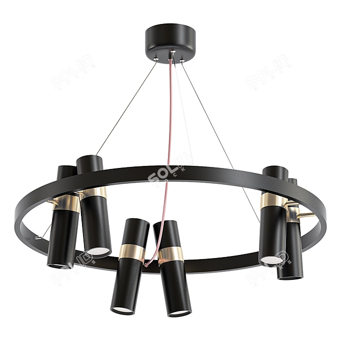 Modern LED Pendant Chandelier 3D model image 1