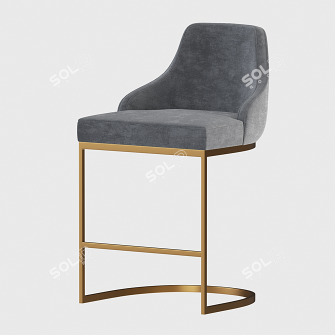 Modern Bar Stool - Stylish Seating Solution 3D model image 4