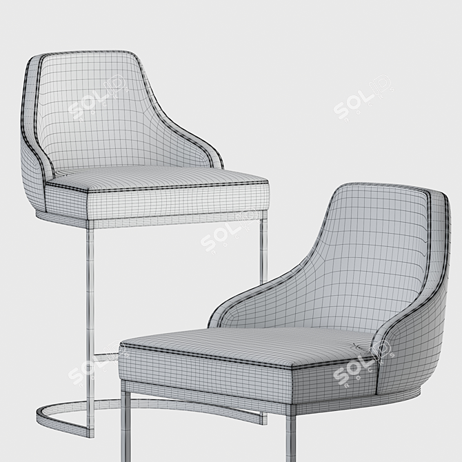 Modern Bar Stool - Stylish Seating Solution 3D model image 5