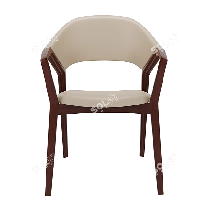 Modern Angel Cerda Armchair - Elegant Design, Leatherette Upholstery 3D model image 3