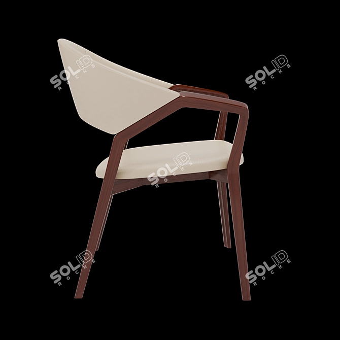 Modern Angel Cerda Armchair - Elegant Design, Leatherette Upholstery 3D model image 4