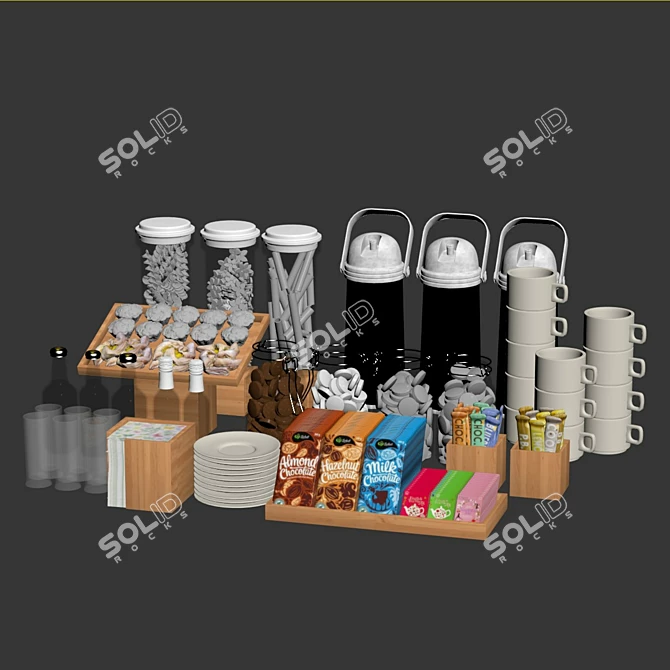 Deluxe Sweet Treat Table 3D model image 2