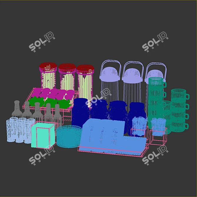 Deluxe Sweet Treat Table 3D model image 5