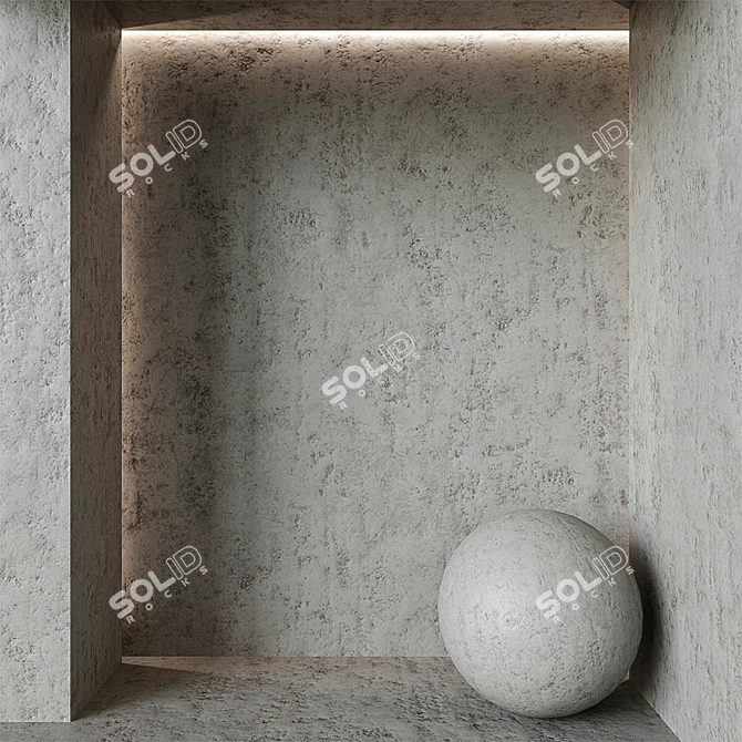 Seamless Decorative Plaster Textures 3D model image 2