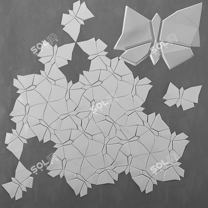 3D Butterfly Panel - Decorate your space with elegance 3D model image 5